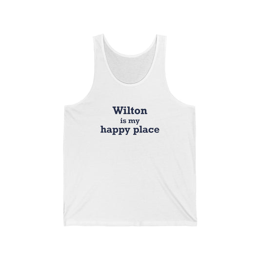 Wilton is my Happy Place Unisex Jersey Tank Top