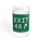 Vintage Exit 48 Merritt Parkway Sign Sipper Glass, 16oz