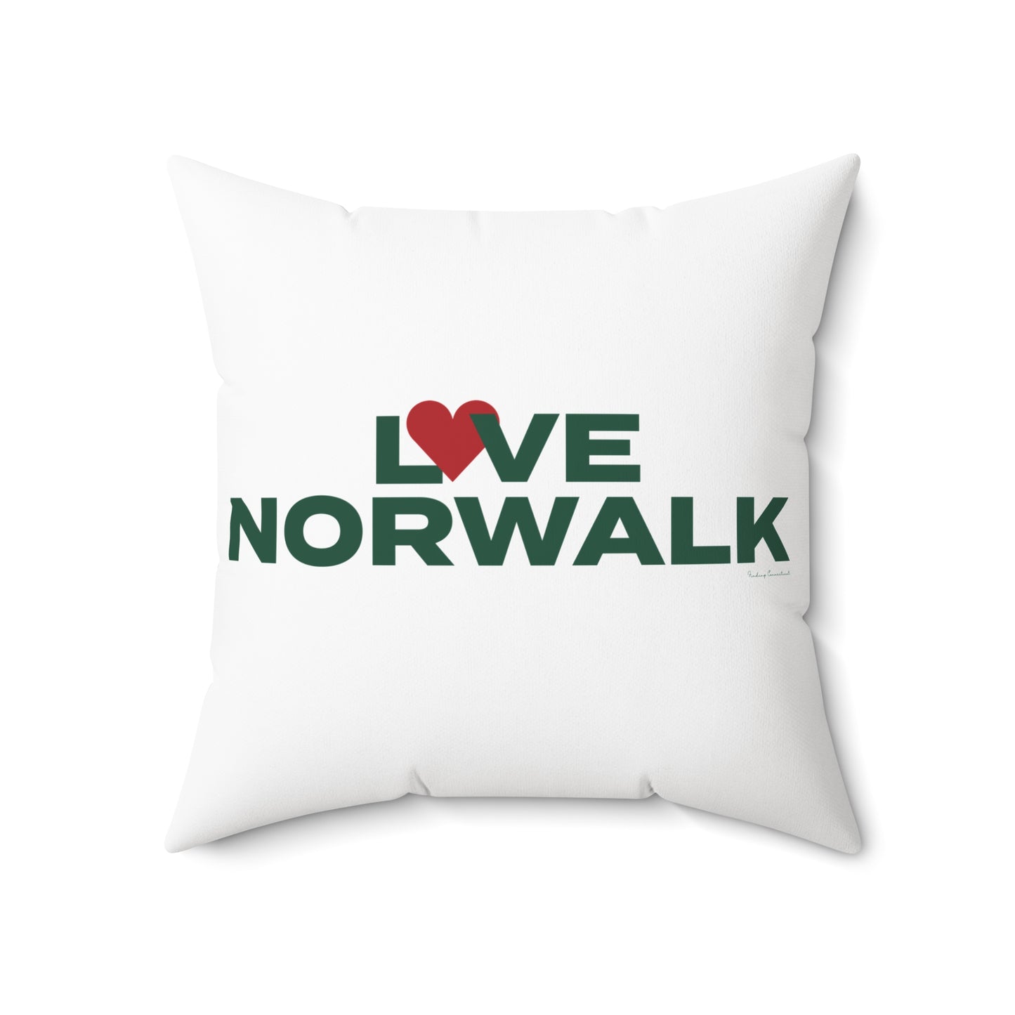 Love Norwalk Spun Polyester Square Pillow
