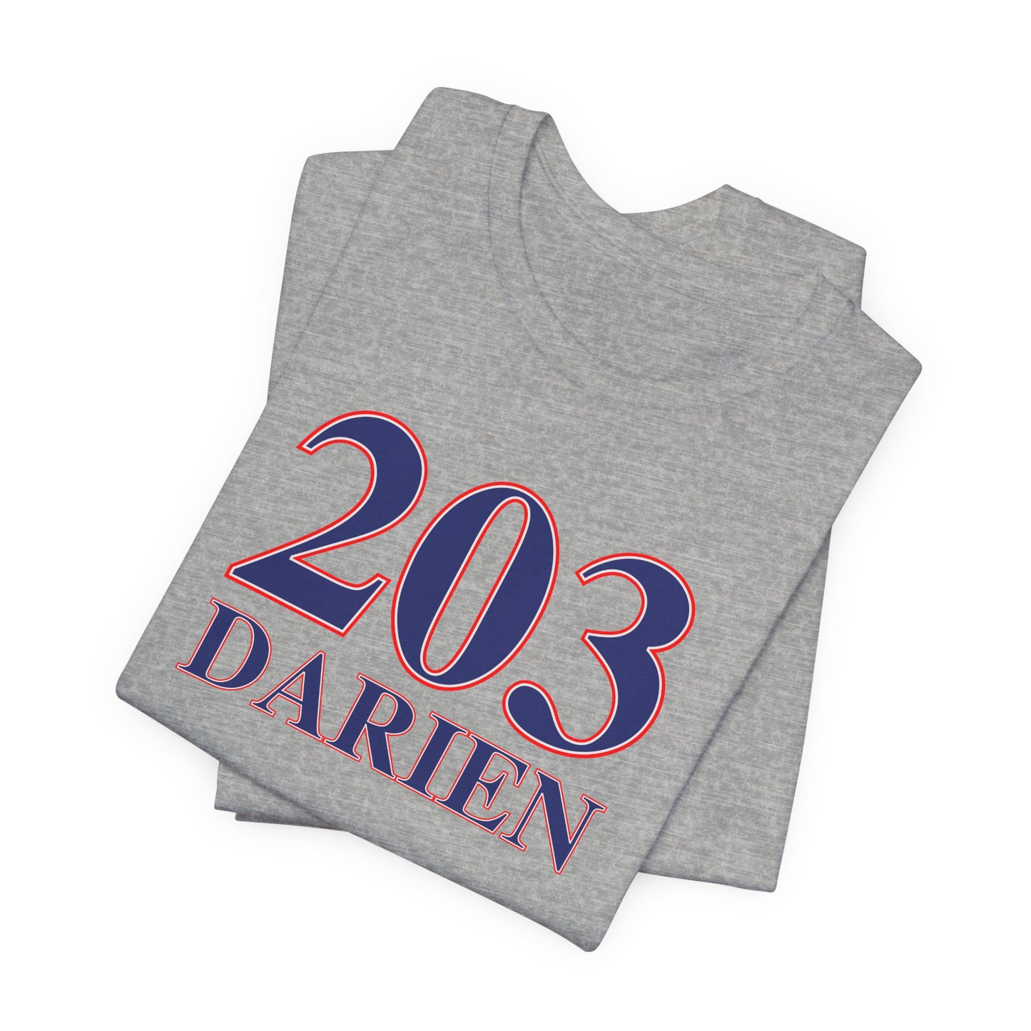 203 Darien Red White & Blue Unisex Jersey Short Sleeve T-Shirt
