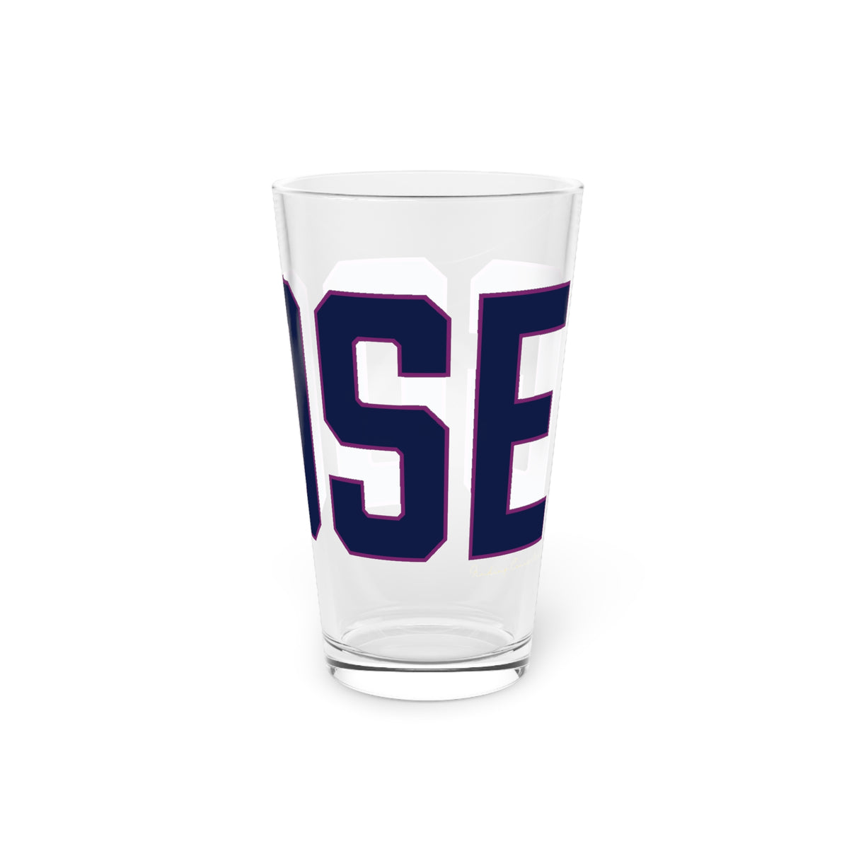 Goose Zip Code Blue & Purple Pint Glass, 16oz