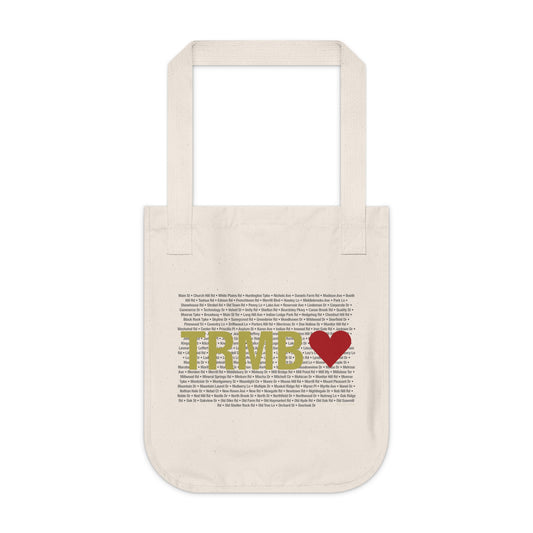 Trumbull Love Organic Canvas Tote Bag