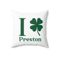 I Clover Preston Spun Polyester Square Pillow
