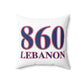 860 Lebanon Red, White & Blue Spun Polyester Square Pillow