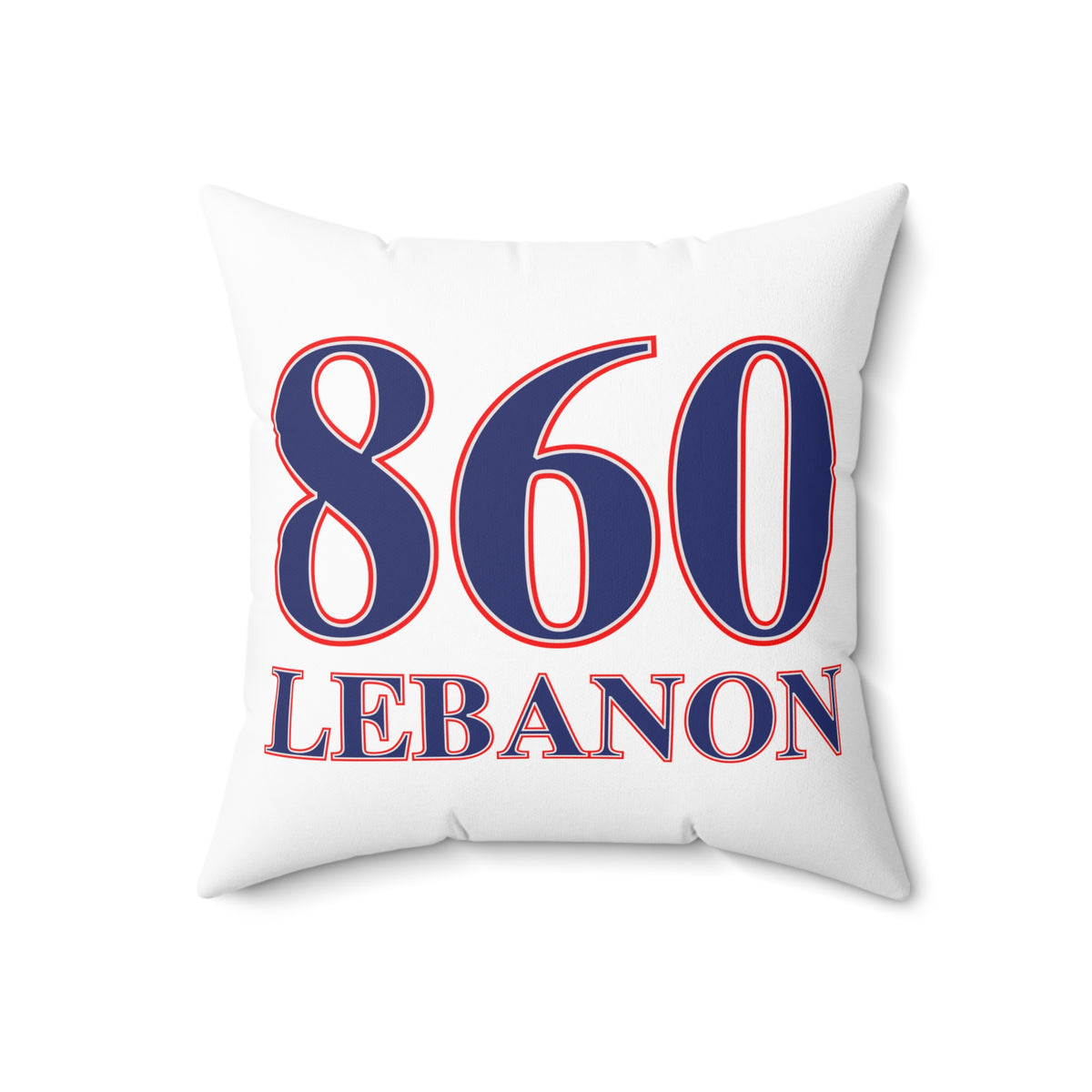 860 Lebanon Red, White & Blue Spun Polyester Square Pillow