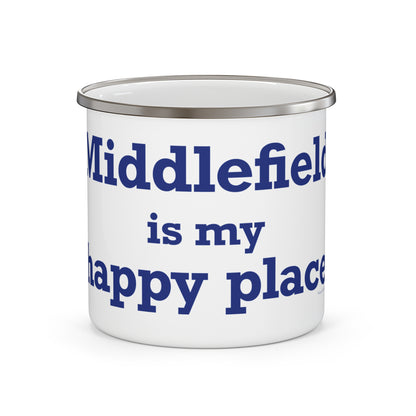 Middlefield is My Happy Place Enamel Camping Mug