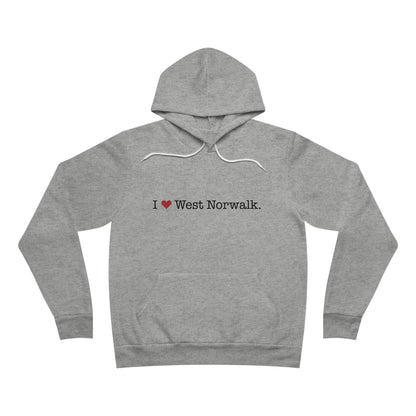 I Heart West Norwalk. Unisex Sponge Fleece Pullover Hoodie