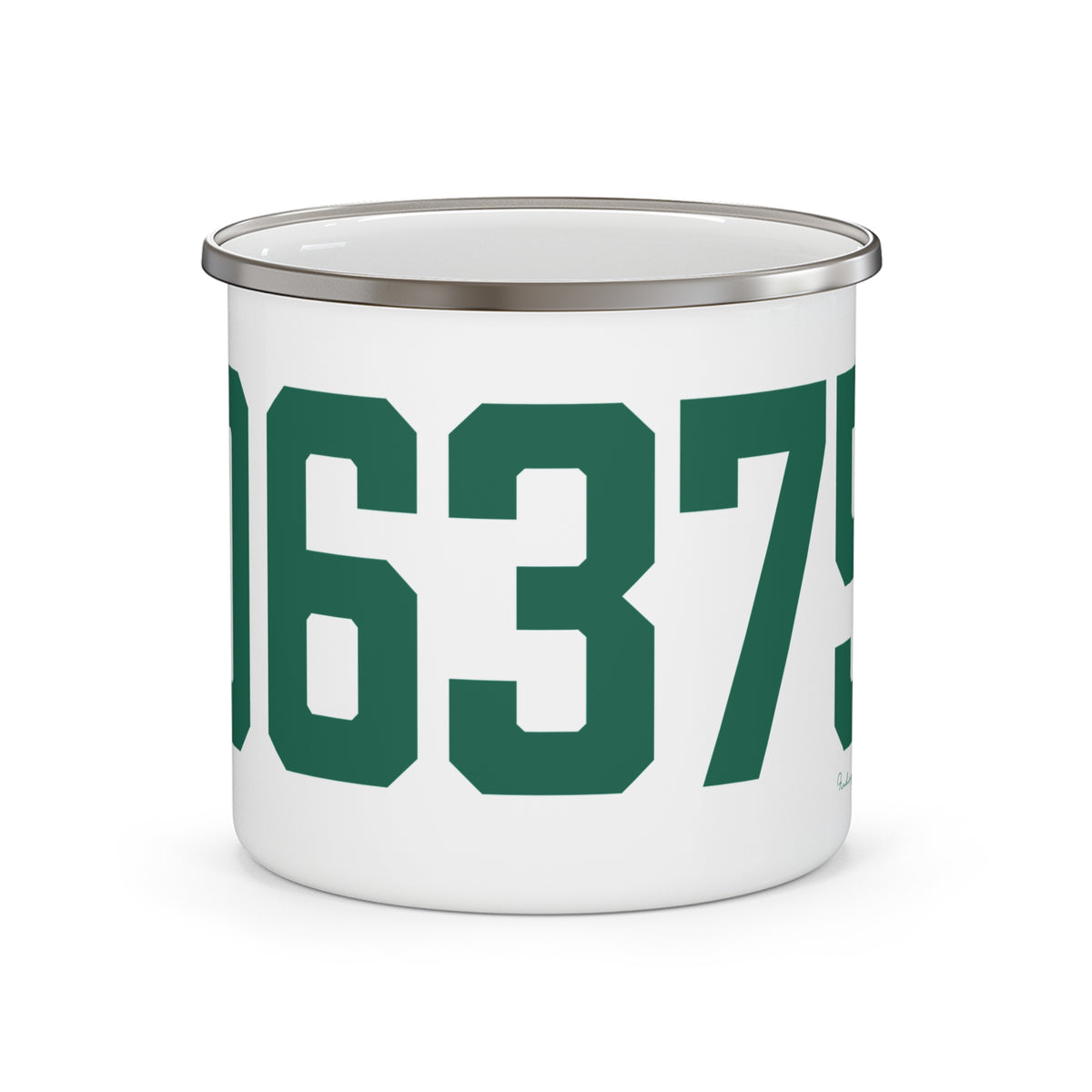 06375 New London Connecticut Zip Code Enamel Camping Mug