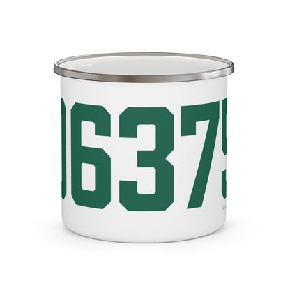 06375 New London Connecticut Zip Code Enamel Camping Mug