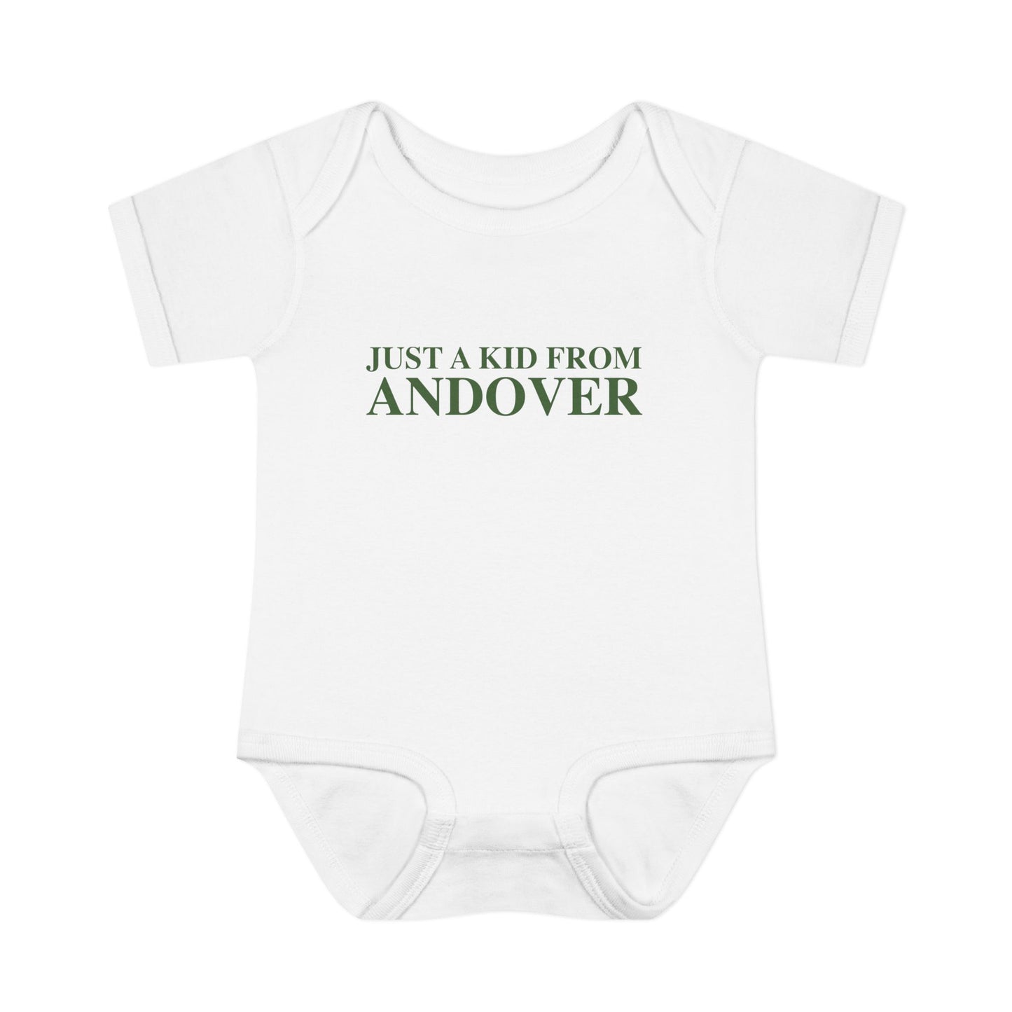 Just a kid from Andover Infant Baby Rib Bodysuit