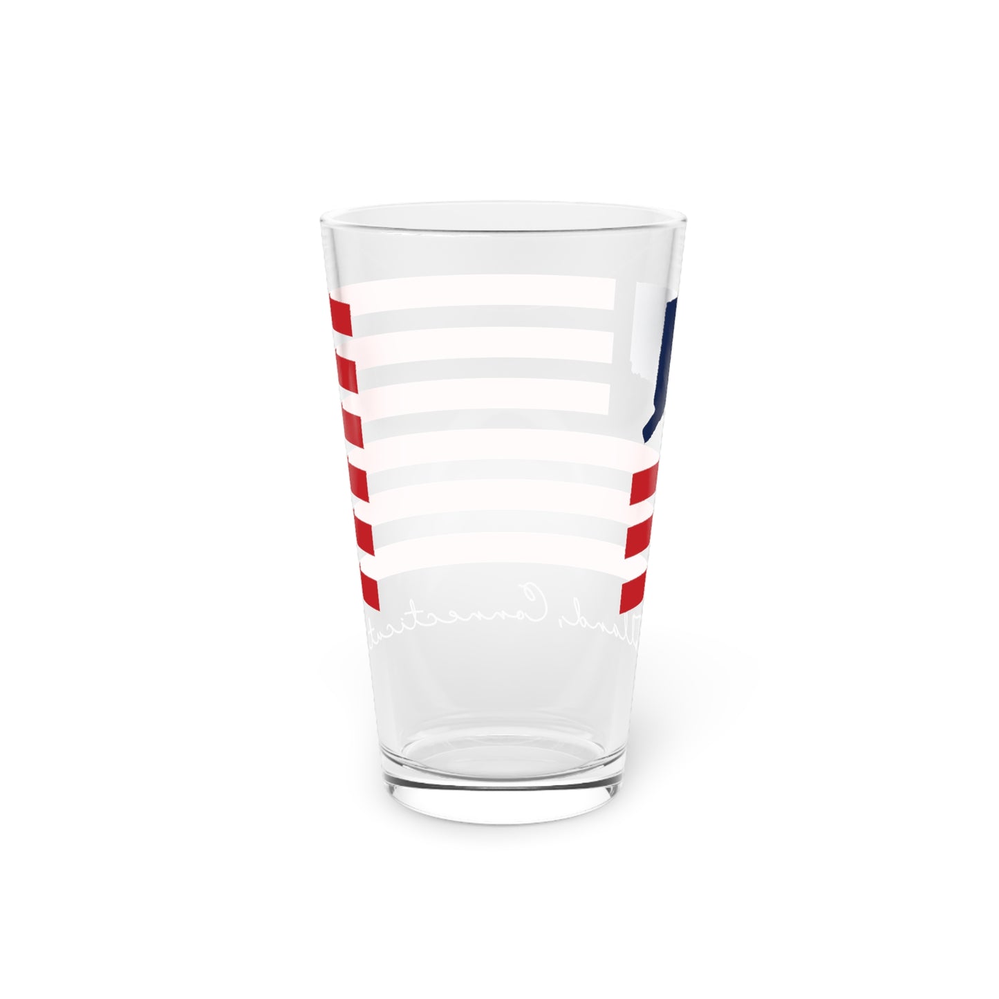 Tolland Connecticut Flag Pint Glass, 16oz
