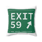 Vintage Exit 59 WCP Sign Spun Polyester Square Pillow