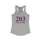 203 Milford Red White & Blue Women's Ideal Racerback Tank Top