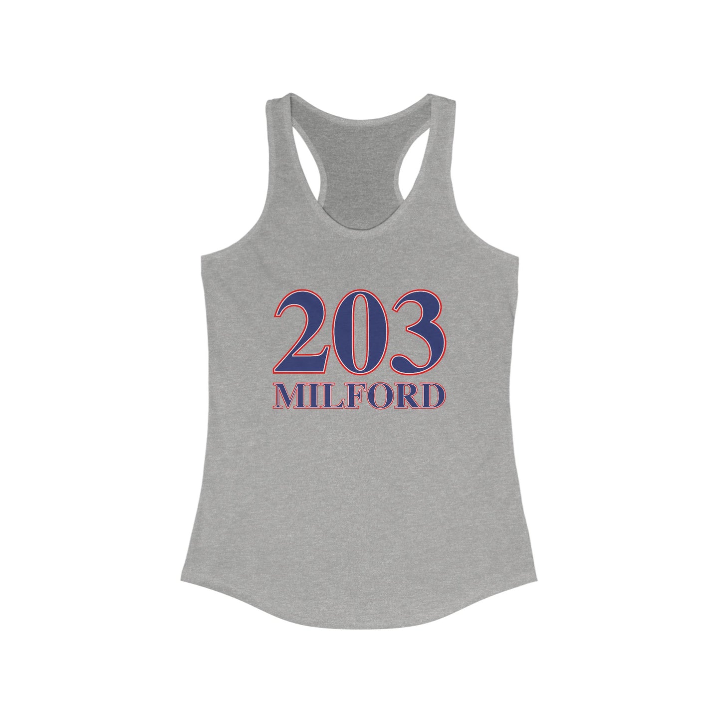 203 Milford Red White & Blue Women's Ideal Racerback Tank Top