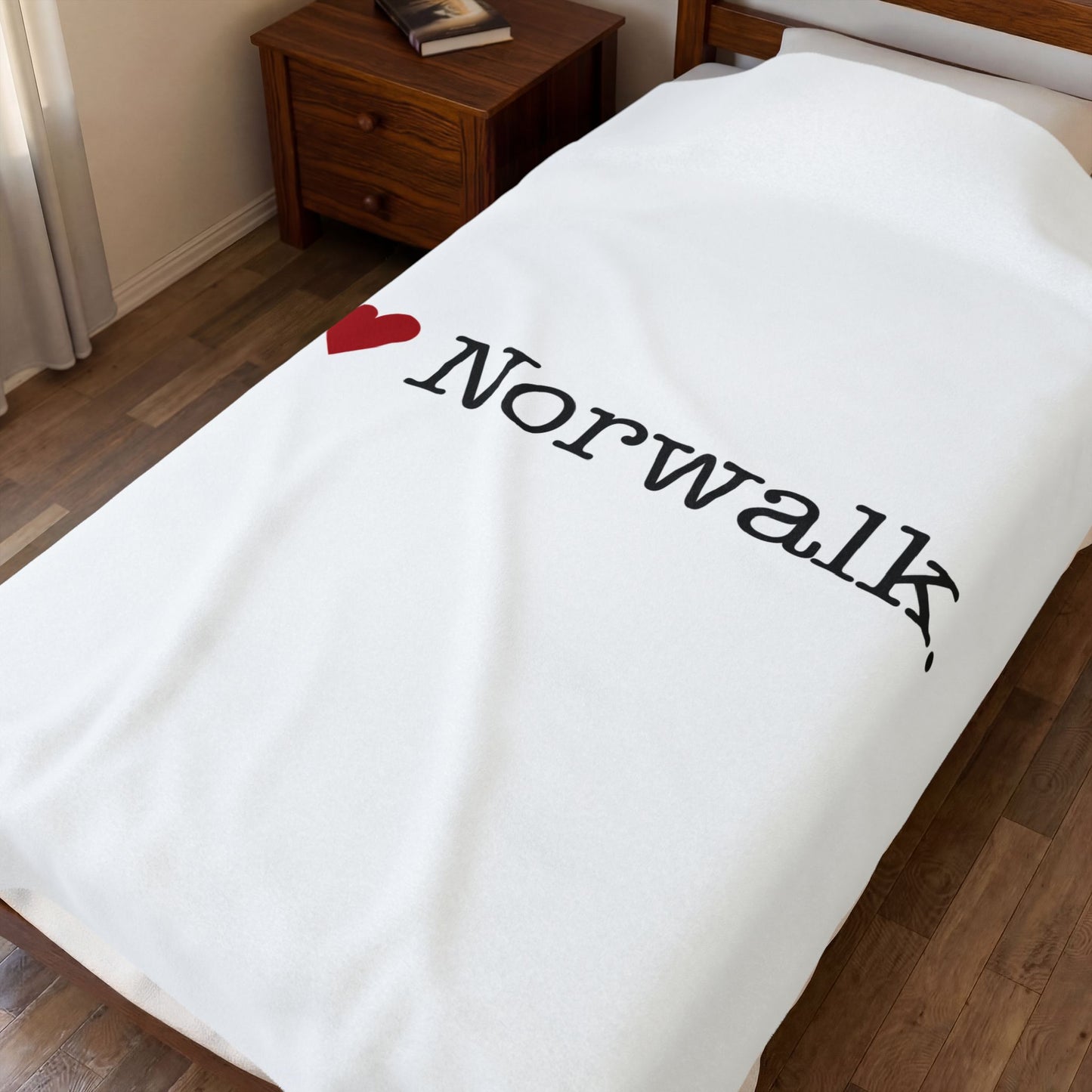 I Heart Norwalk. Velveteen Plush Blanket