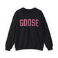 Goose Zip Code  Pink & Black Unisex Heavy Blend™ Crewneck Sweatshirt