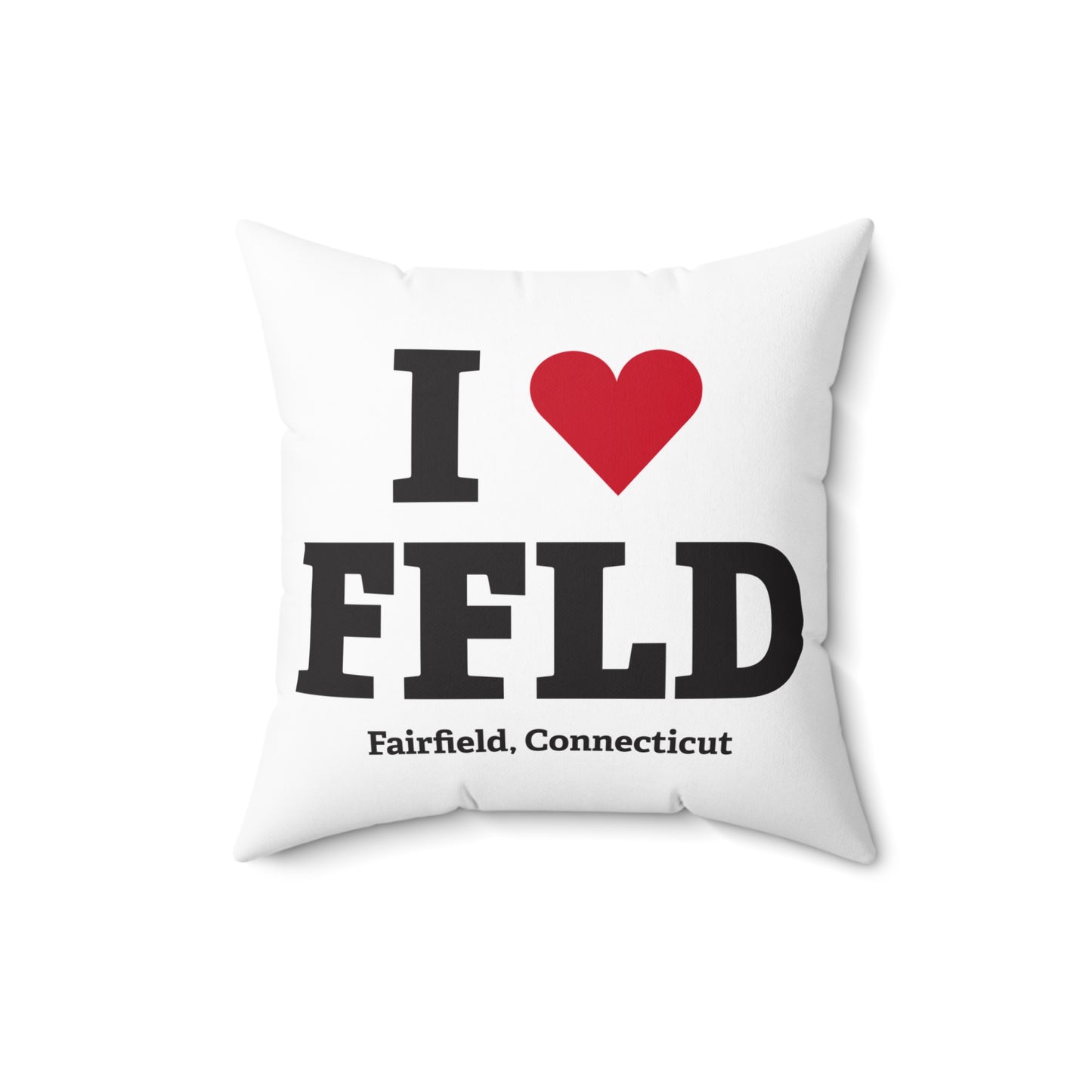 I Heart FFLD Spun Polyester Square Pillow
