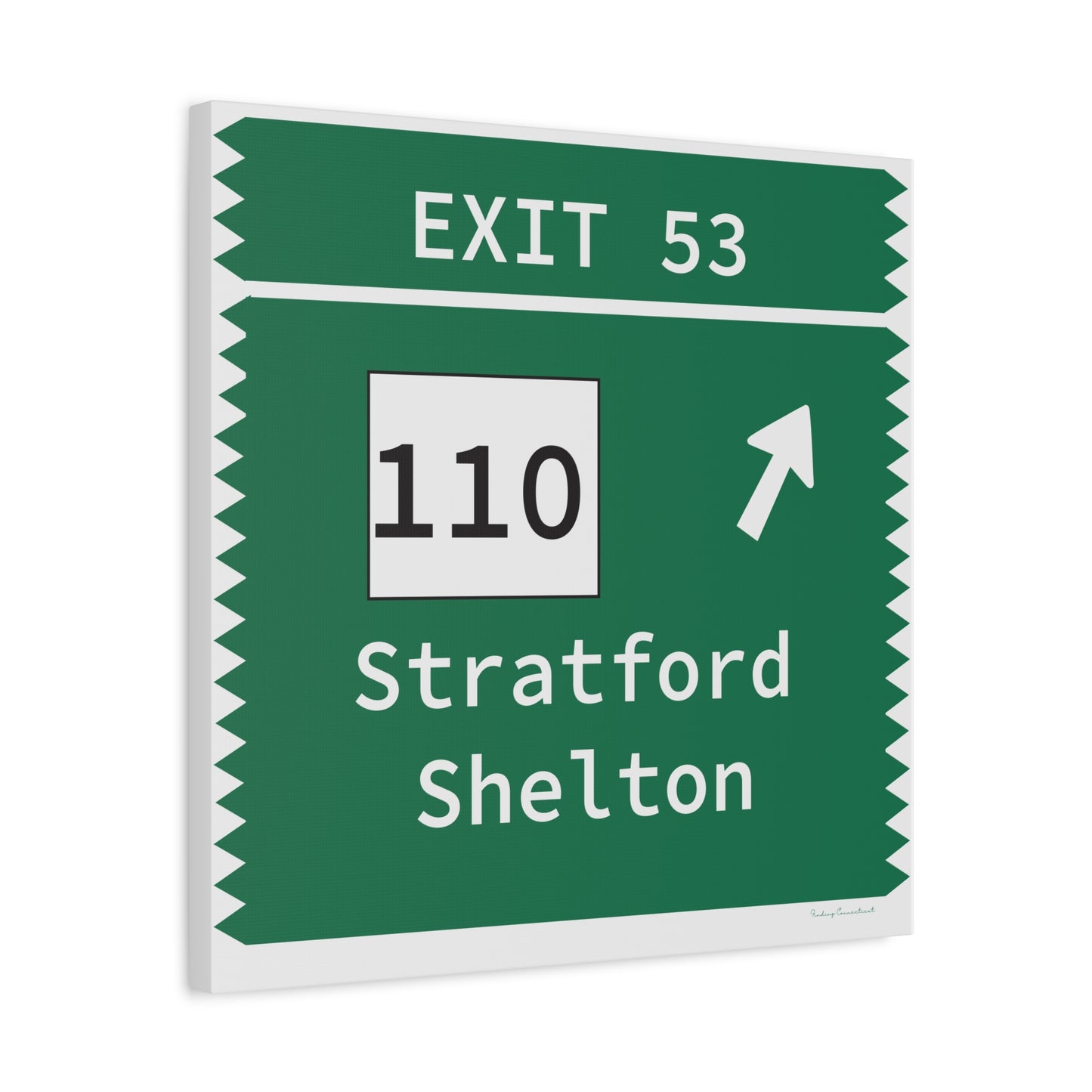 Vintage Merritt Parkway Exit 53 Sign Matte Canvas, Stretched, 1.25"