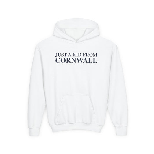 Just a kid from Cornwall Youth Heavy Blend Hooded Sweatshirt
