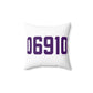 06910 Stamford Connecticut Zip Code Spun Polyester Square Pillow