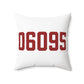 06095 Windsor Connecticut Zip Code Polyester Square Pillow