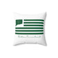 Bolton Connecticut St. Patrick’s Day Flag Spun Polyester Square Pillow