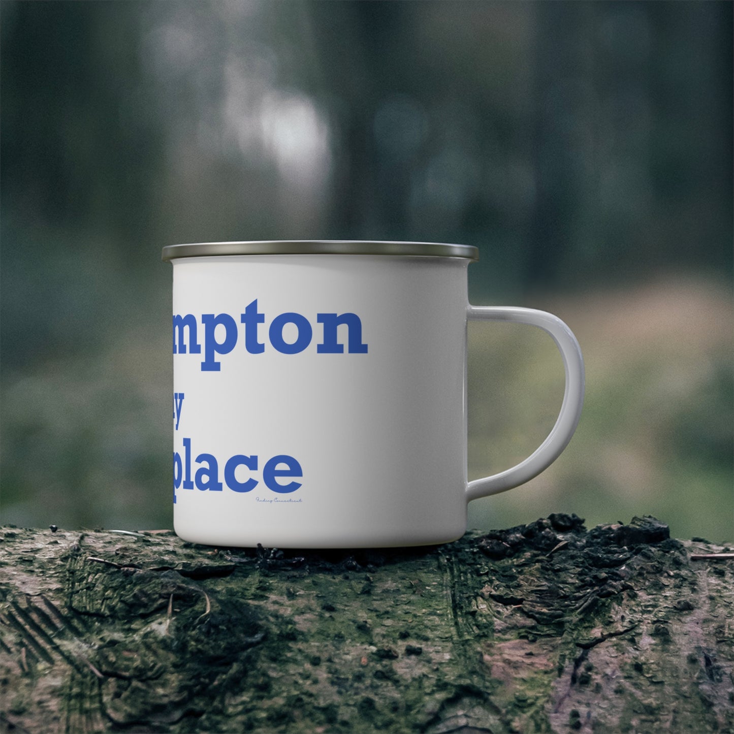 East Hampton is My Happy Place Enamel Camping Mug