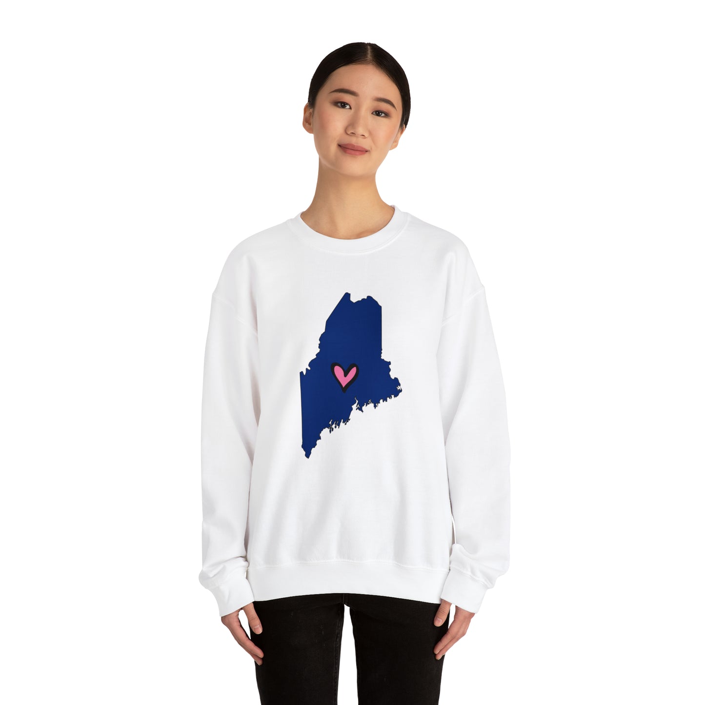 Maine Love (blue) Unisex Heavy Blend™ Crewneck Sweatshirt