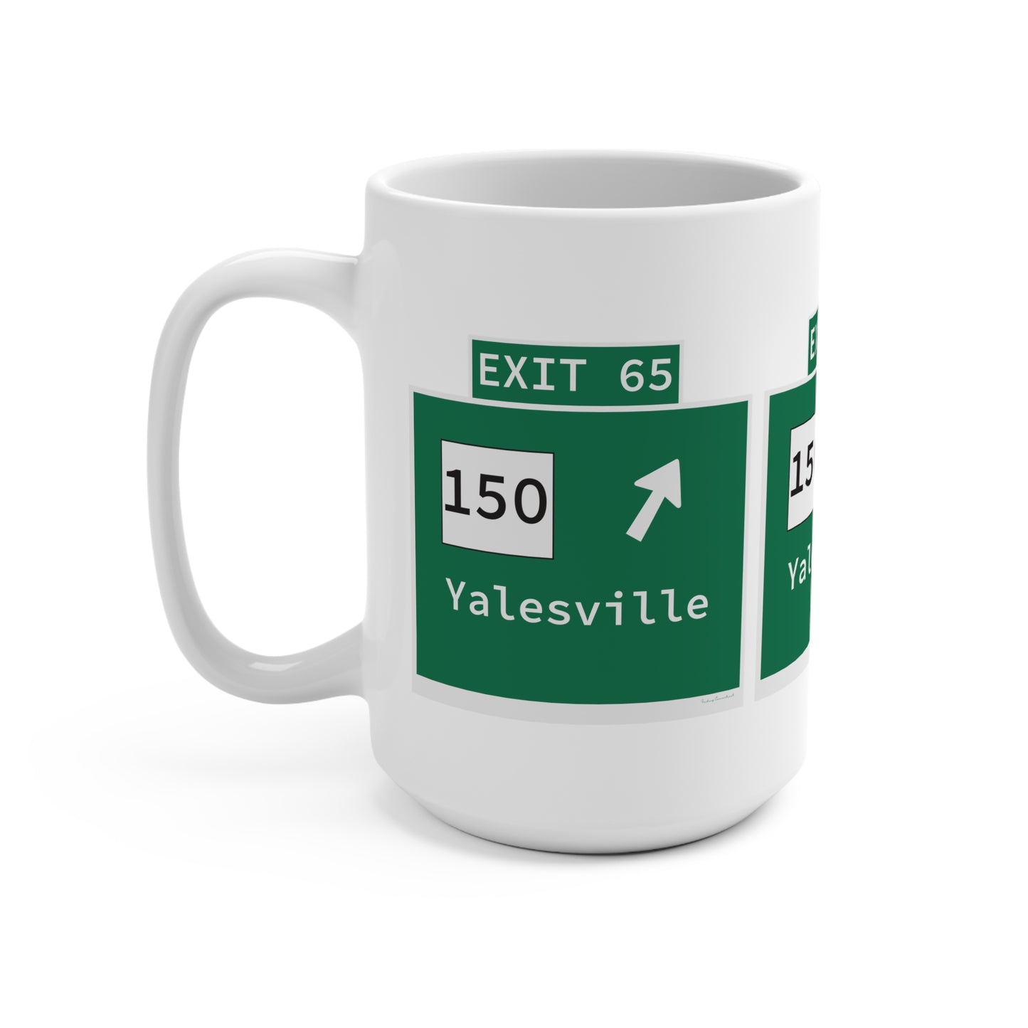 Vintage WCP Exit 65 Sign Mug 15oz