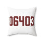 06403 Beacon Falls Connecticut Zip Code Polyester Square Pillow