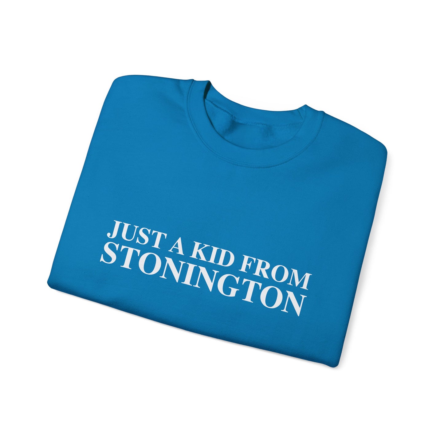 Just a kid from Stonington Unisex Heavy Blend™ Crewneck Sweatshirt
