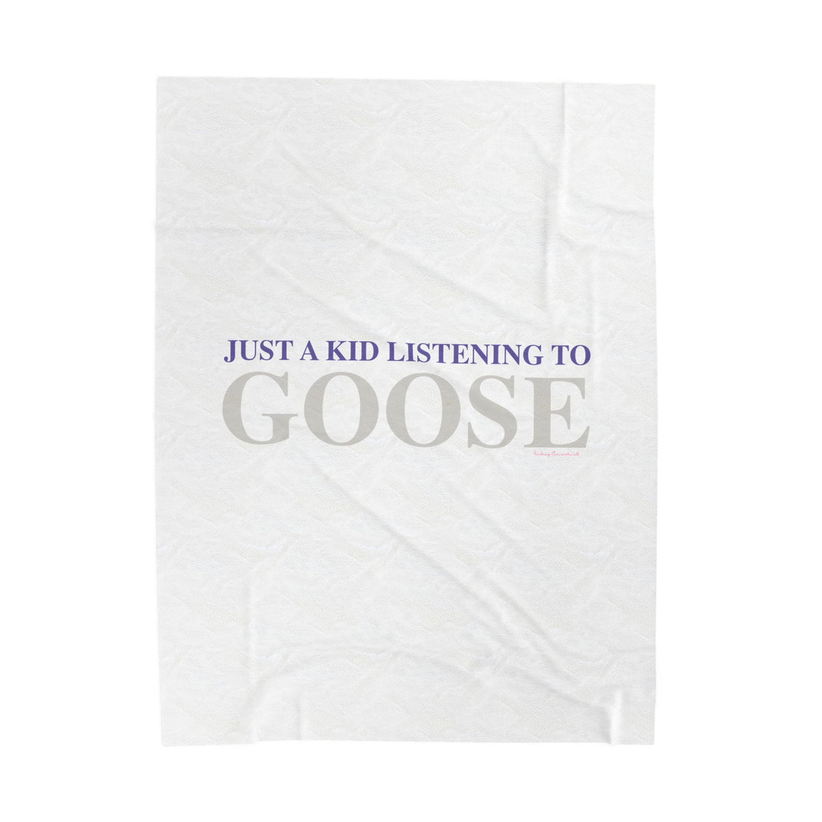 Just a kid listening to Goose  - Gray & Purple Velveteen Plush Blanket