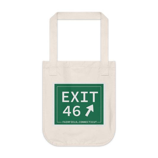 Vintage Exit 46 Merritt Parkway Sign Organic Canvas Tote Bag