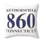 Wethersfield 860 Connecticut Polyester Square Pillow