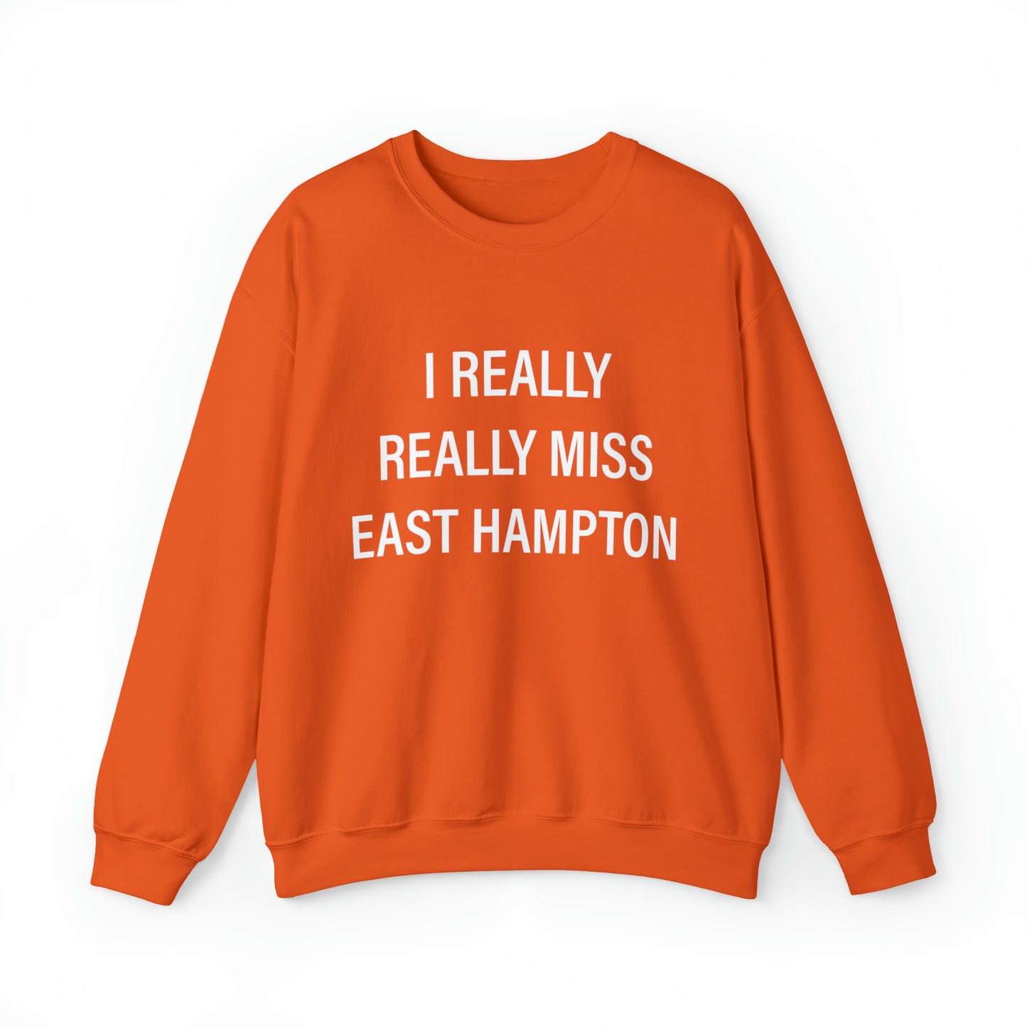 I Really Really Miss East Hampton (white) Unisex Heavy Blend™ Crewneck Sweatshirt