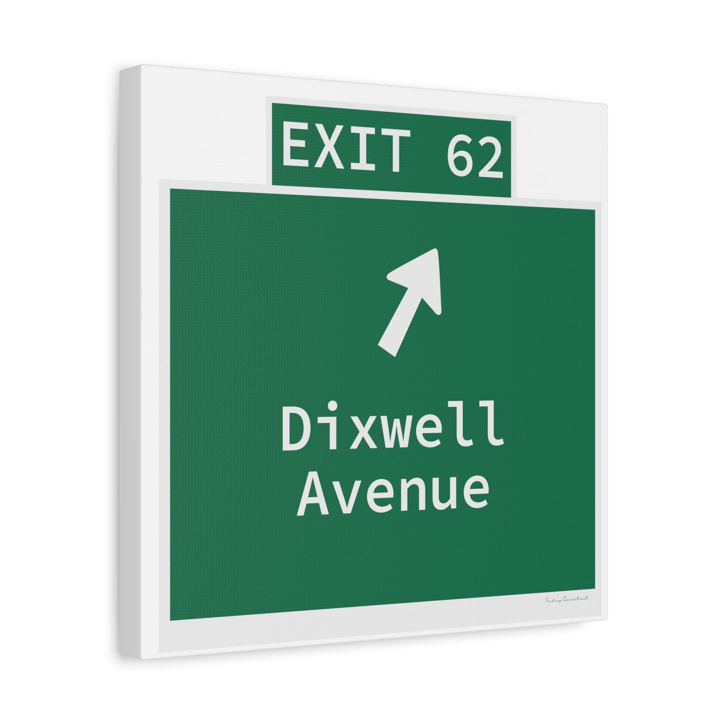 Vintage WCP Exit 62 Sign Matte Canvas, Stretched, 1.25"