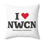 I Heart NWCN Spun Polyester Square Pillow