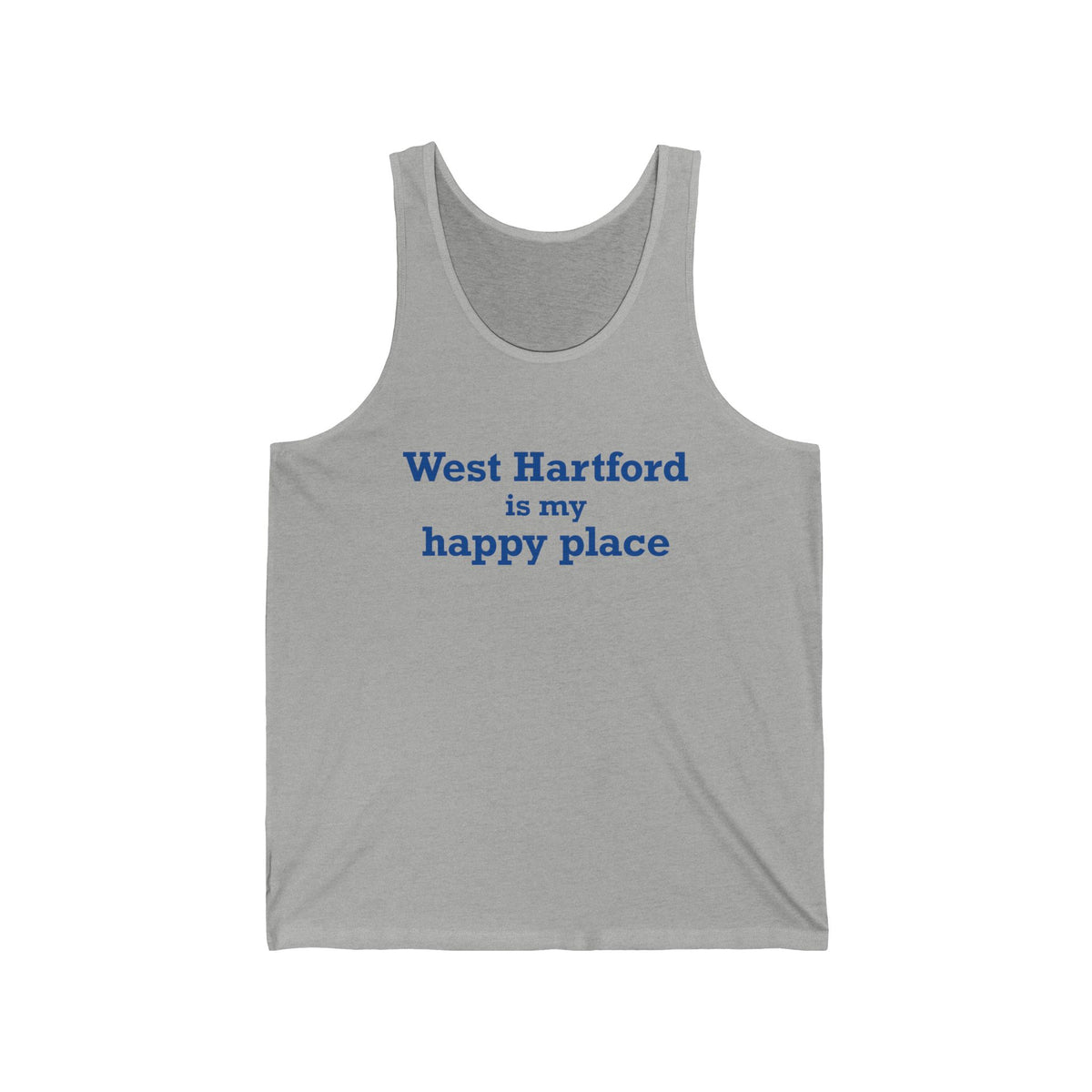 West Hartford is My Happy Place Unisex Jersey Tank Top