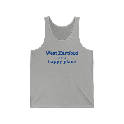 West Hartford is My Happy Place Unisex Jersey Tank Top