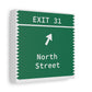 Vintage Merritt Parkway Exit 31 Sign Matte Canvas, Stretched, 1.25"