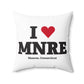 I Heart MNRE Spun Polyester Square Pillow