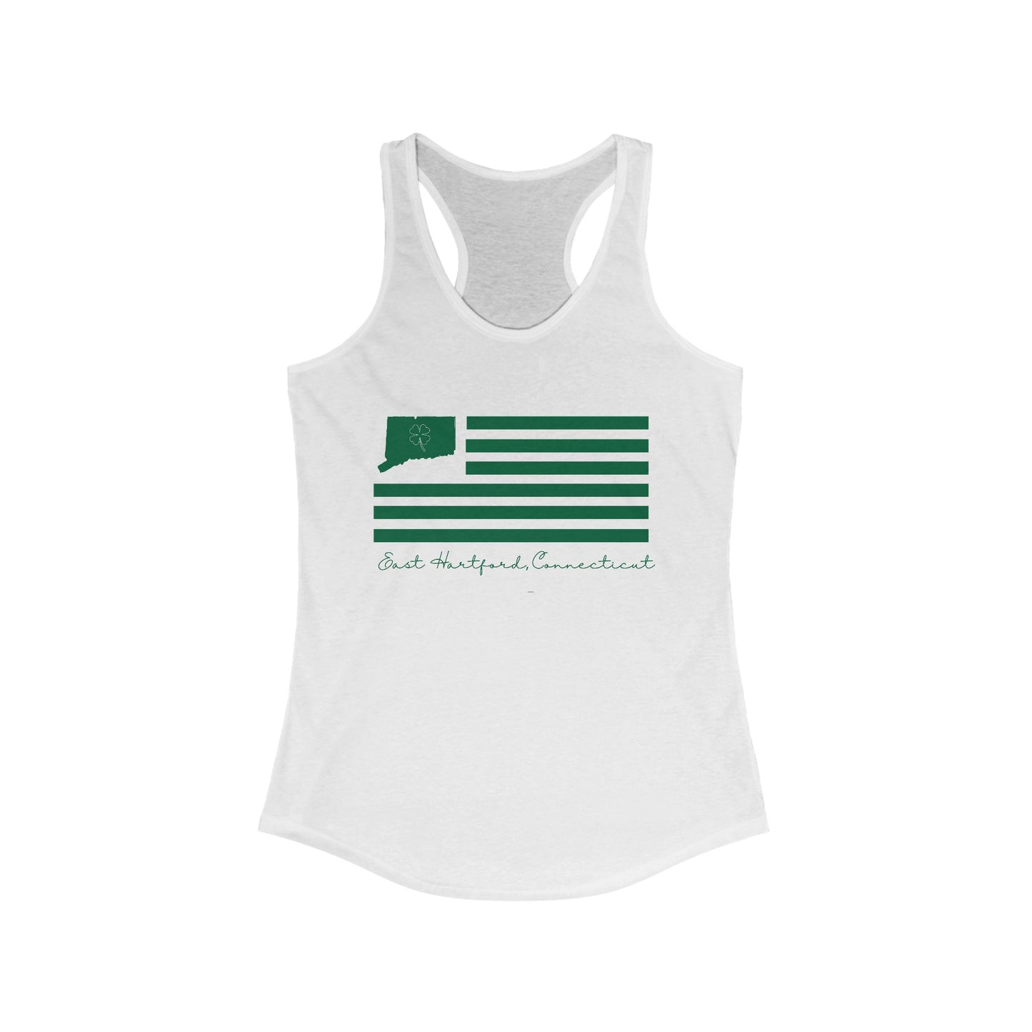 East Hartford Connecticut St Patrick’s Day Flag Women's Ideal Racerback Tank Top