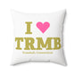I Heart TRMB Spun Polyester Square Pillow
