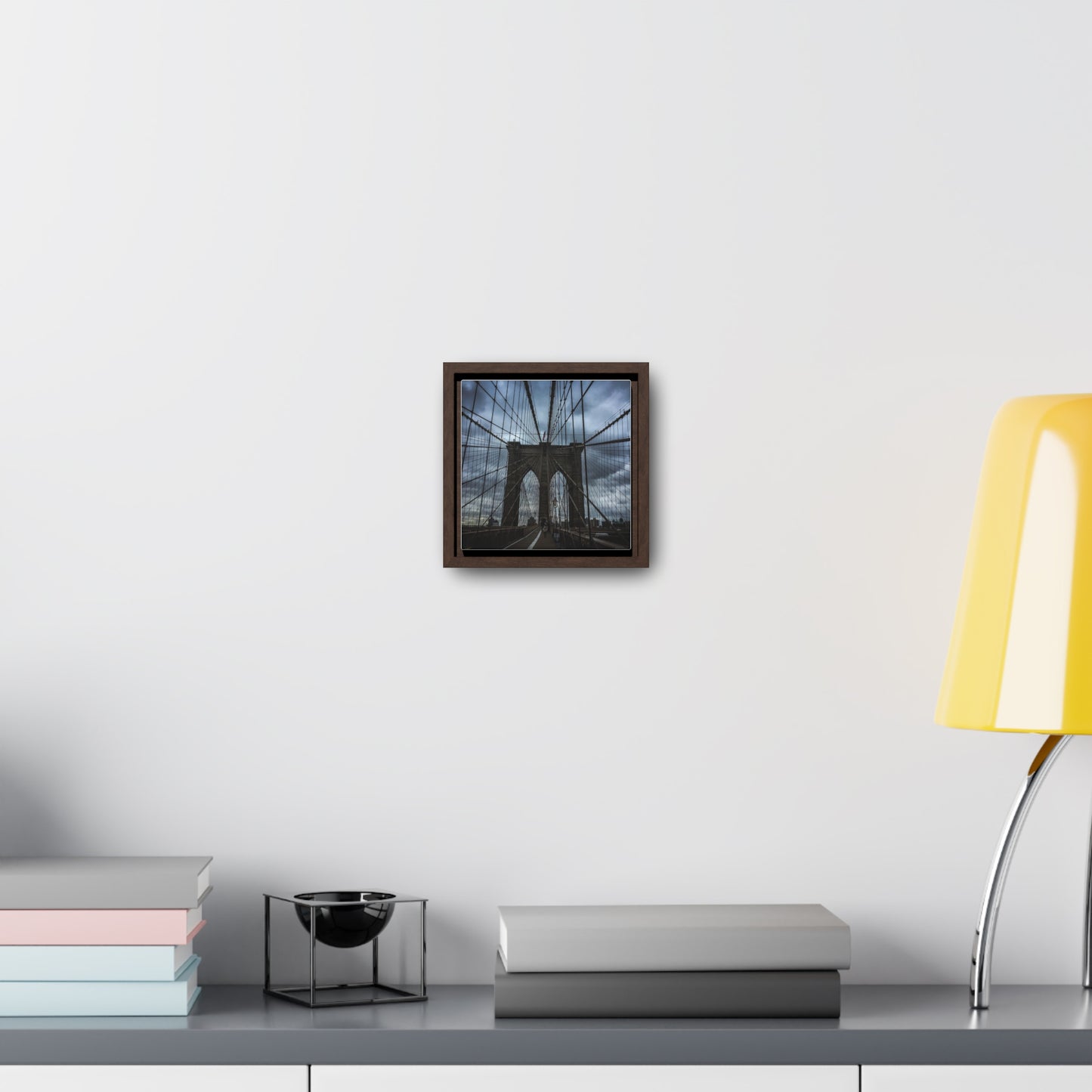 In the middle of the bridge Gallery Canvas Wraps, Square Frame