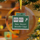 Vintage WCP Exit 59 Sign Glass Ornaments
