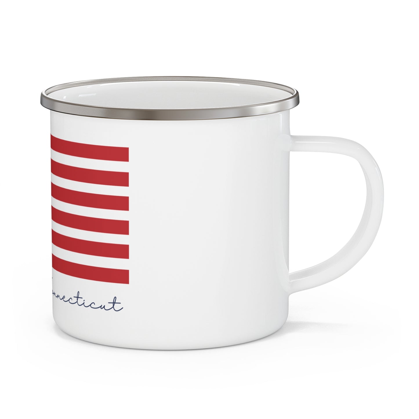 Beacon Falls Connecticut Flag Enamel Camping Mug