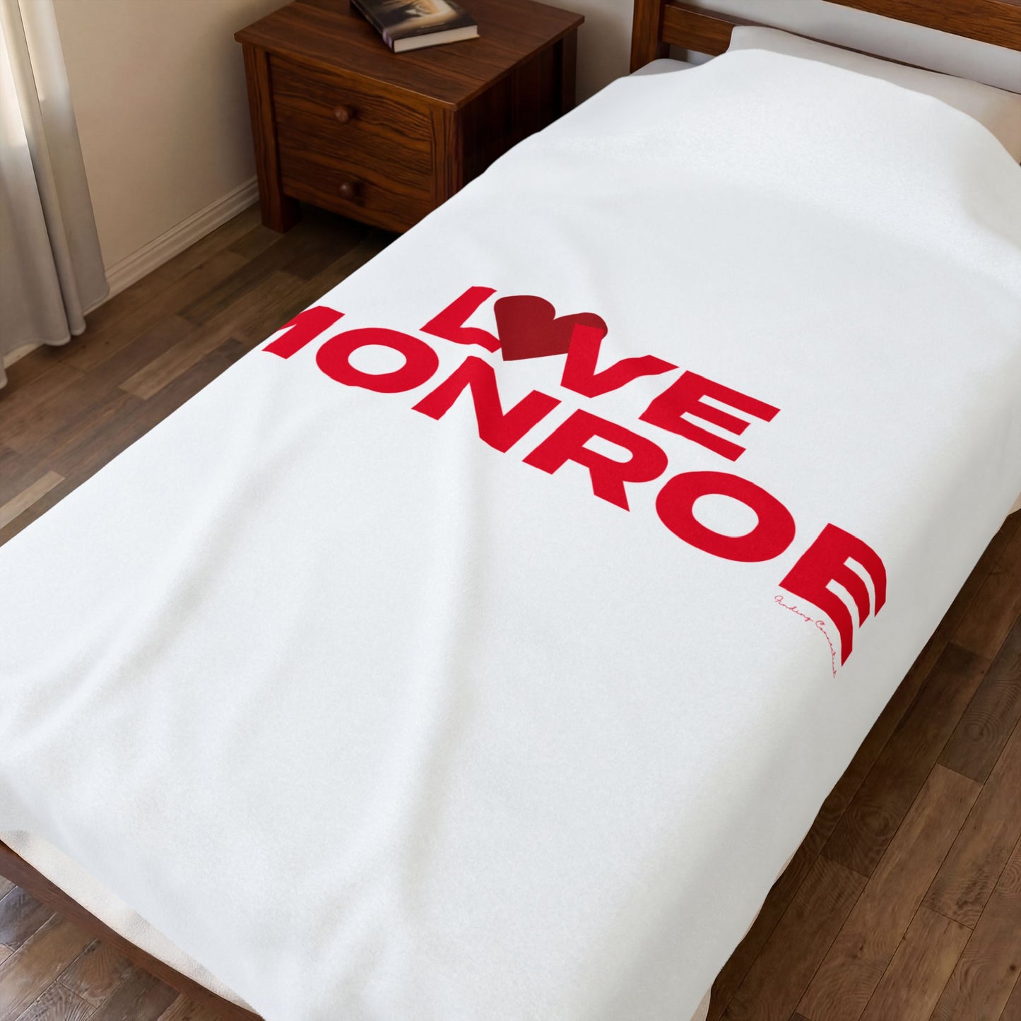 Love Monroe Velveteen Plush Blanket