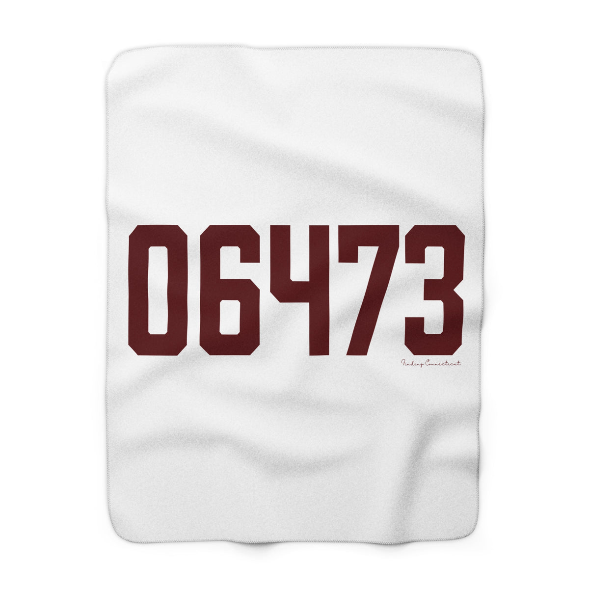 06473 North Haven Connecticut Zip Code Sherpa Fleece Blanket