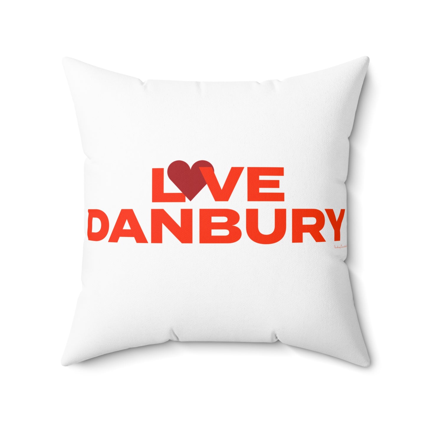 Love Danbury Spun Polyester Square Pillow