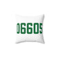 06605 Bridgeport Connecticut Zip Code Spun Polyester Square Pillow
